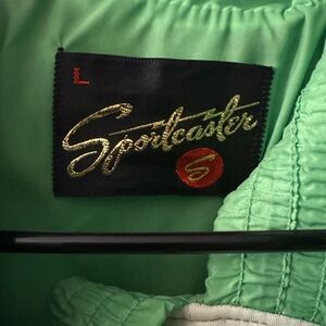 Sportcaster Green Jacket and Matching Snow Bib.